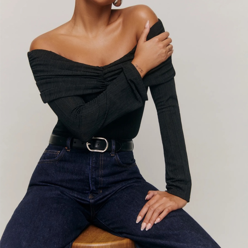 Reformation Amabel Knit Top, size small